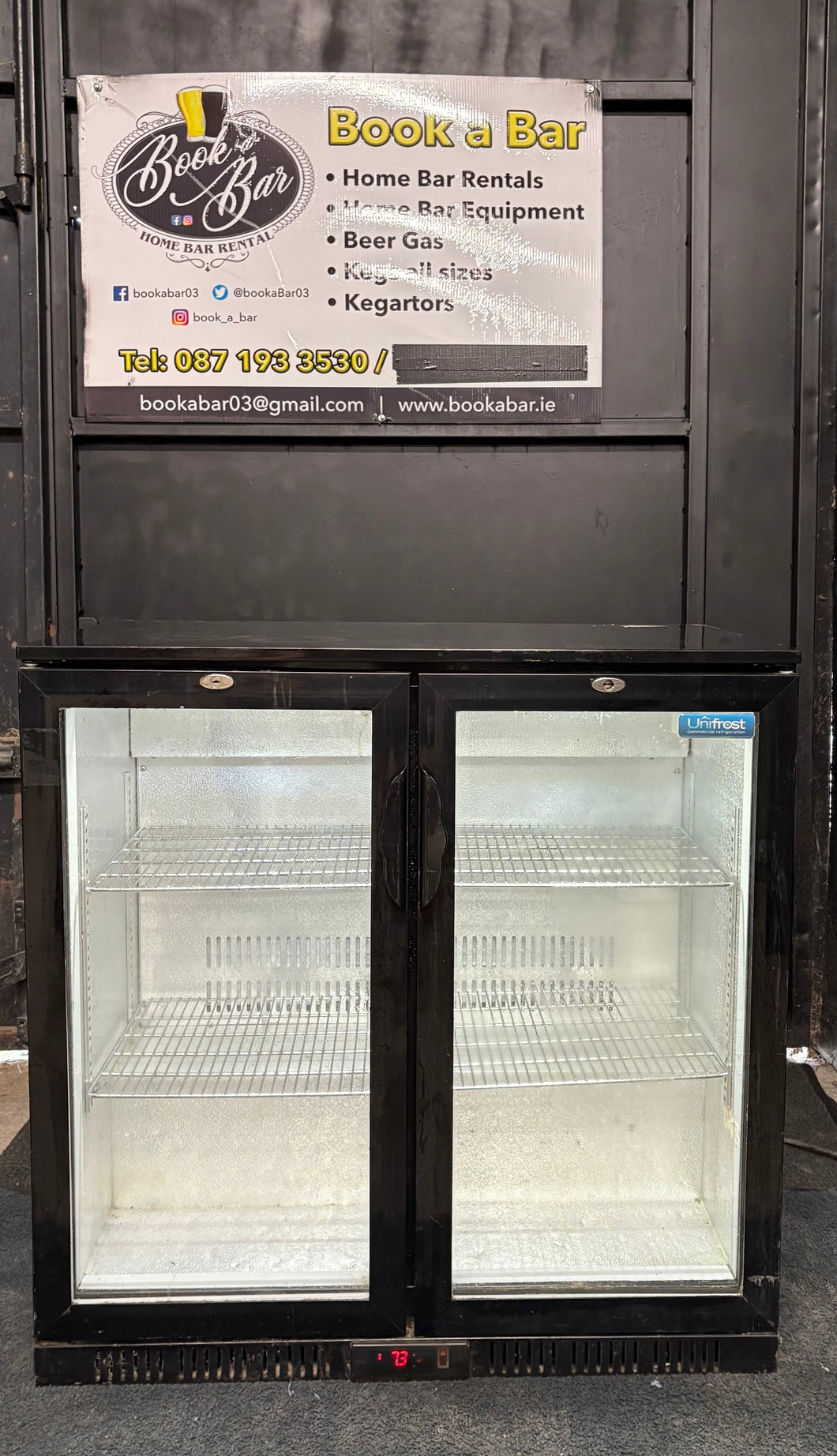 Undercounter Back Bar Fridge Hire (Double)