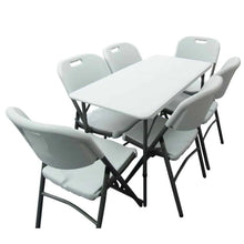 Load image into Gallery viewer, 6ft Fold Up Table &amp; Chairs Set Hire
