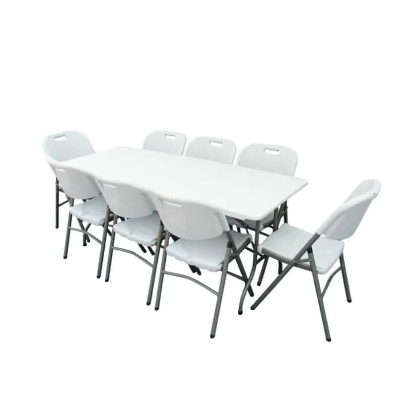 8ft Fold Up Tables & Chairs Set Hire